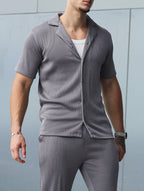 Bailey Ribbed Shirt - Grey