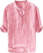 ÈZE | Henley-Shirt aus Baumwolle &amp; Leinen