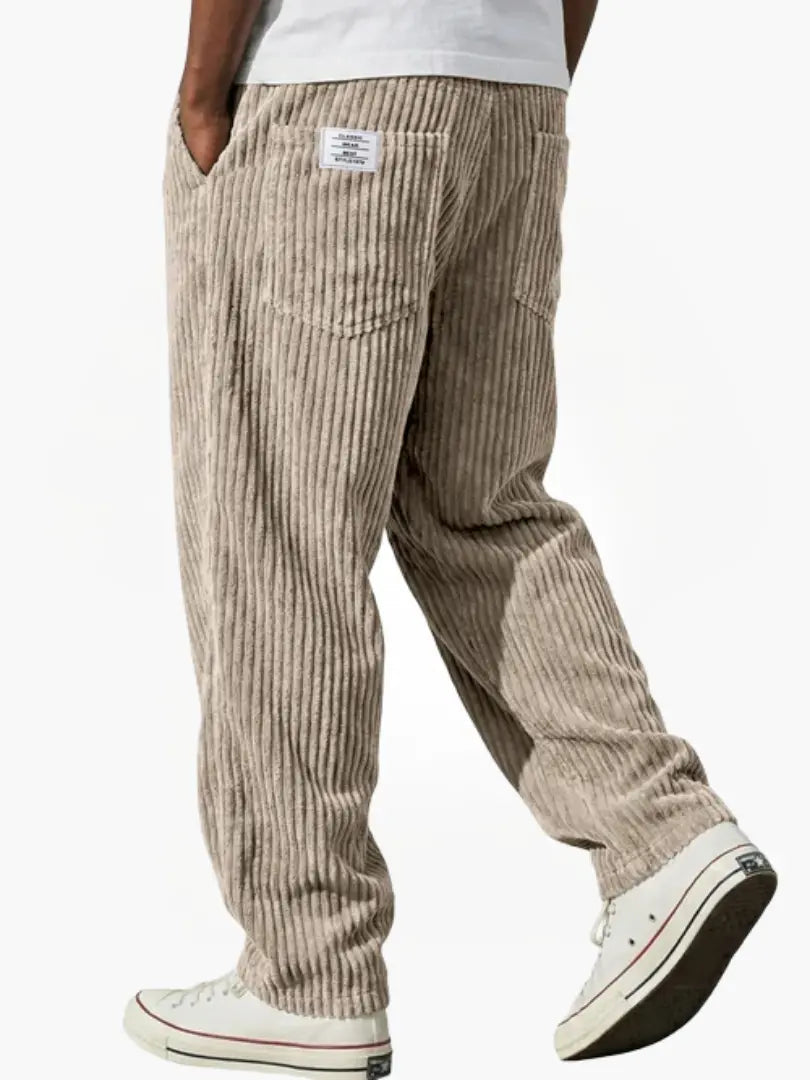 VARENZO | Cordhose mit elastischem Bund