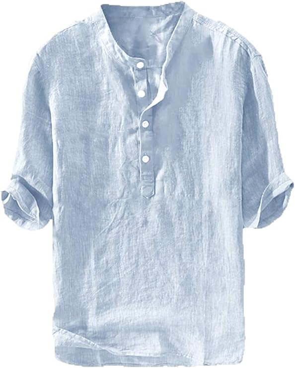 ÈZE | Henley-Shirt aus Baumwolle &amp; Leinen