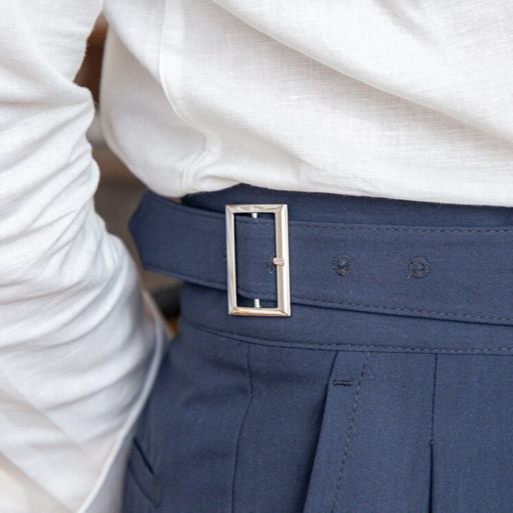 ELIAS | Klassische High-Waist Hose mit Schnallenverschluss