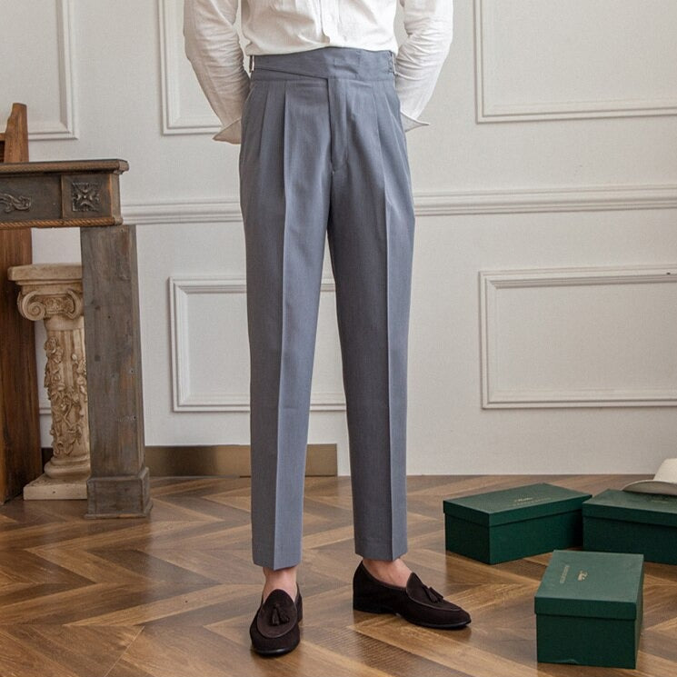 ELIAS | Klassische High-Waist Hose mit Schnallenverschluss