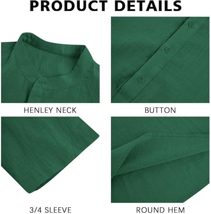 ÈZE | Henley-Shirt aus Baumwolle &amp; Leinen