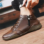 Wadenhohe Stiefel aus echtem Leder für Herren