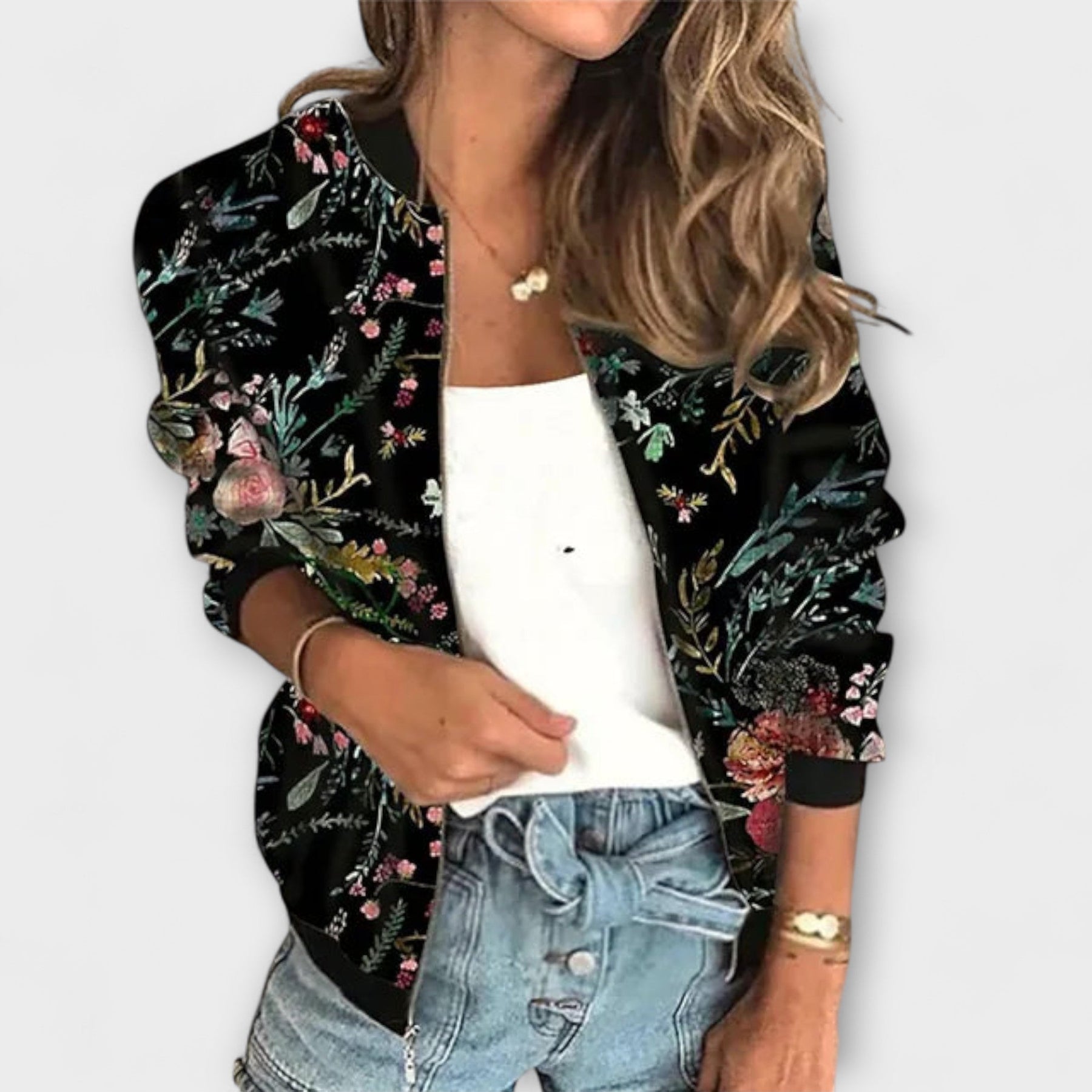 Aurora | Bedruckte Reißverschlussjacke für Damen