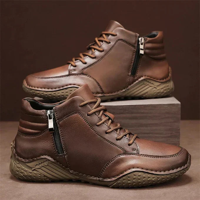 Wadenhohe Stiefel aus echtem Leder für Herren