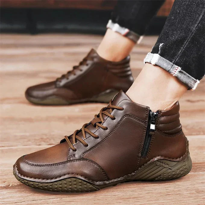 Wadenhohe Stiefel aus echtem Leder für Herren