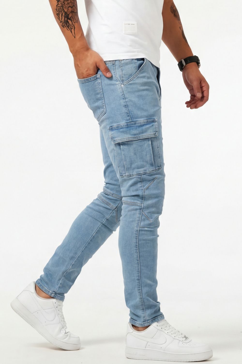 KORVYLAN | Stretch Cargo Jeans im Urban Utility Fit