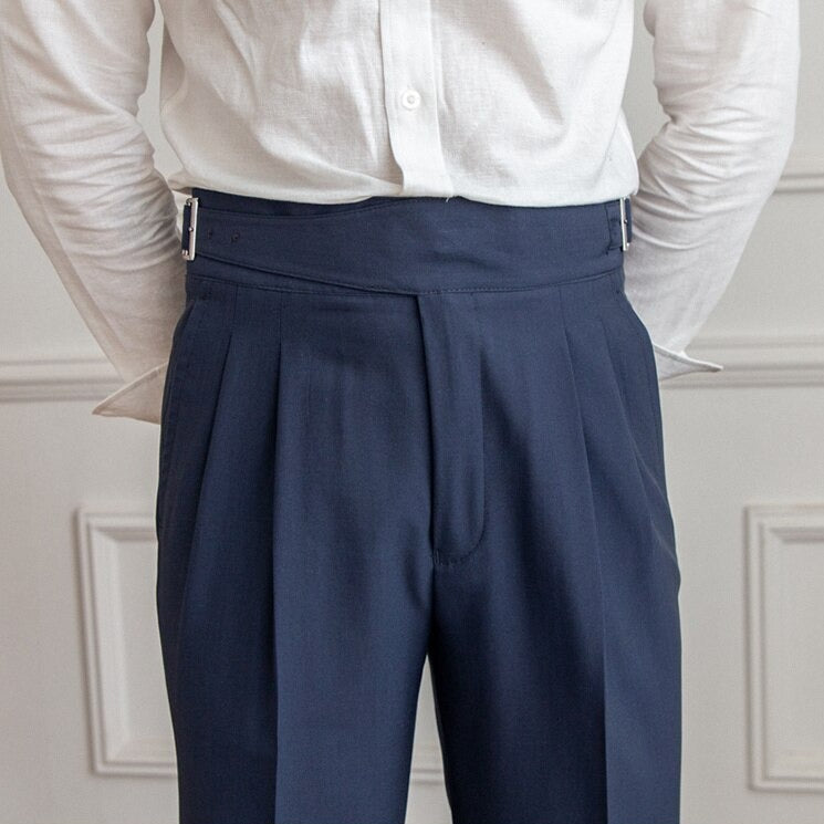 ELIAS | Klassische High-Waist Hose mit Schnallenverschluss