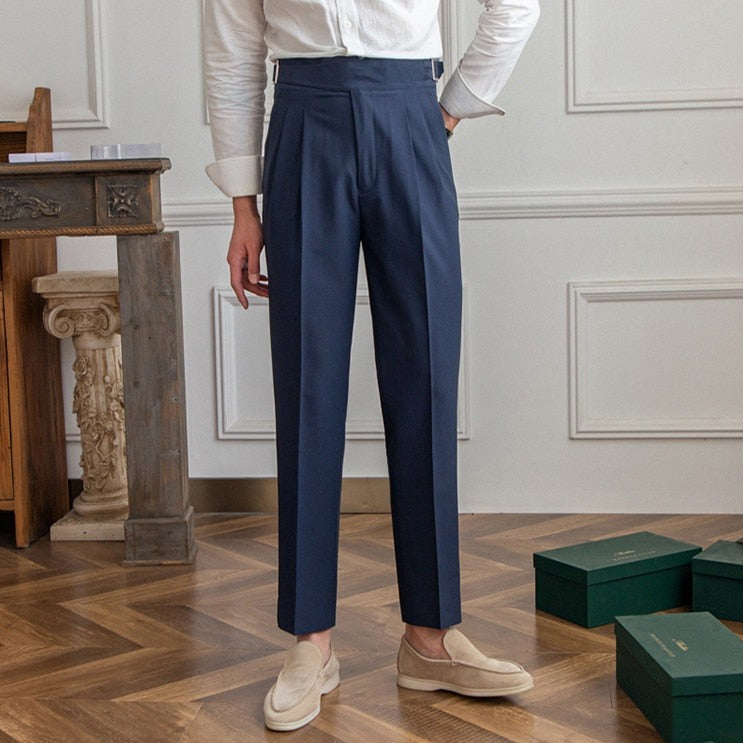 ELIAS | Klassische High-Waist Hose mit Schnallenverschluss