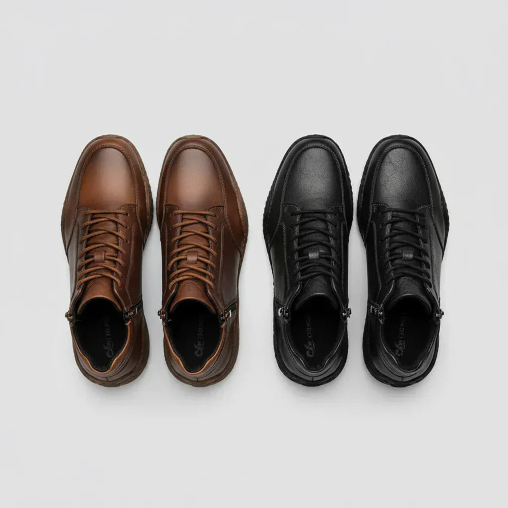 Wadenhohe Stiefel aus echtem Leder für Herren