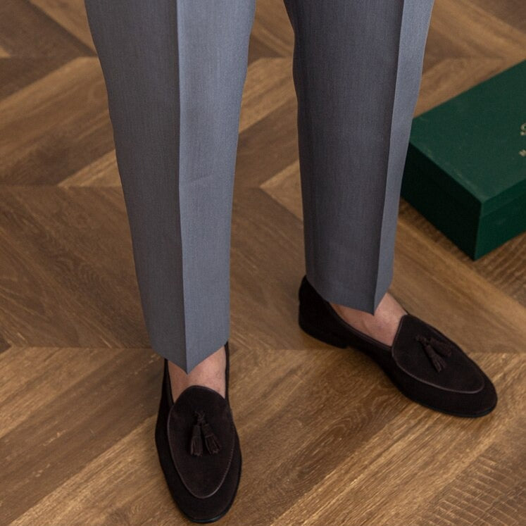 ELIAS | Klassische High-Waist Hose mit Schnallenverschluss