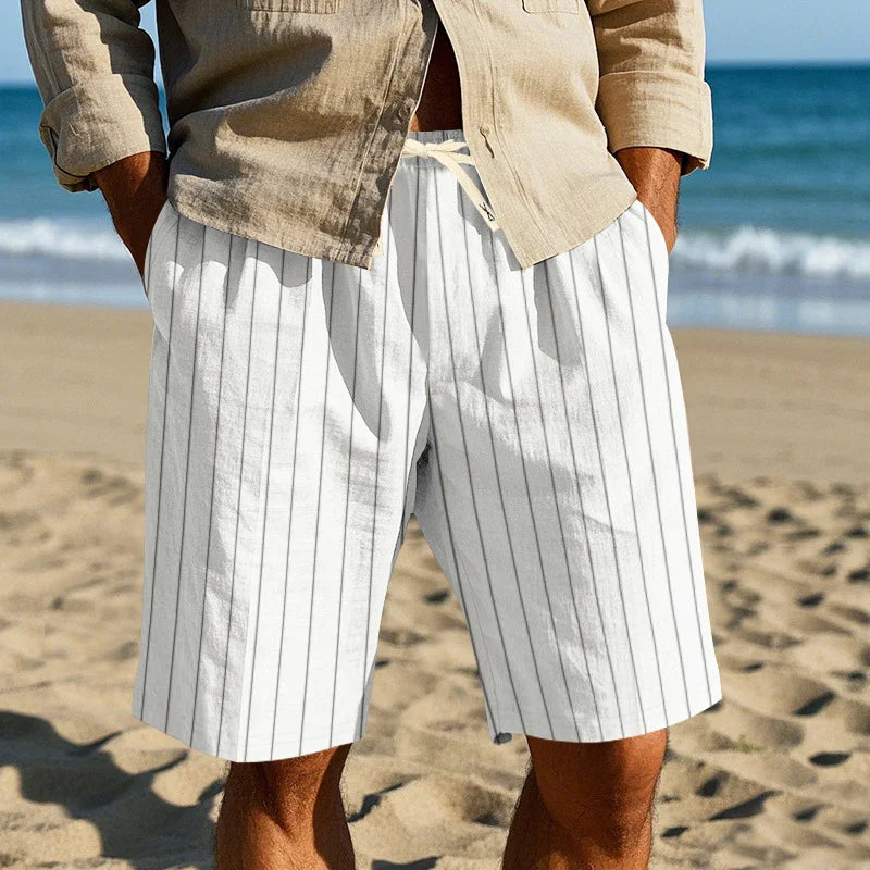 Friedrich | Gestreifte Leinen-Shorts für Herren