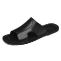 Elegante leren herenslippers
