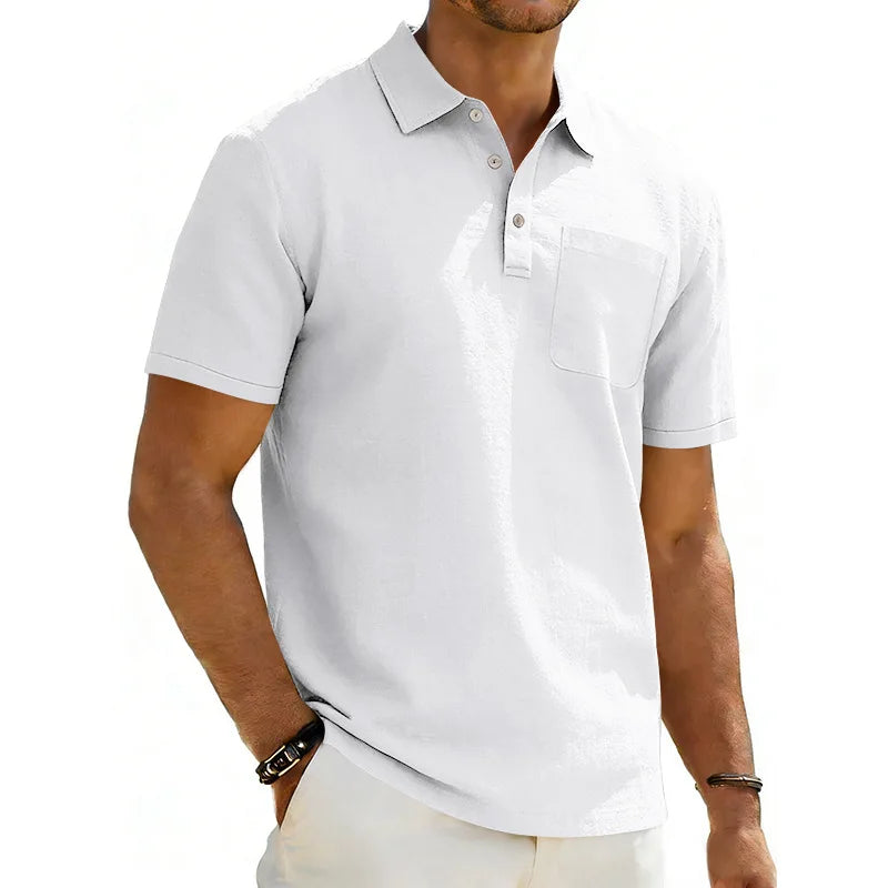 Johann | Elegantes Leinen-Poloshirt für Herren