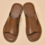 Elegante leren herenslippers