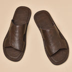 Elegante leren herenslippers