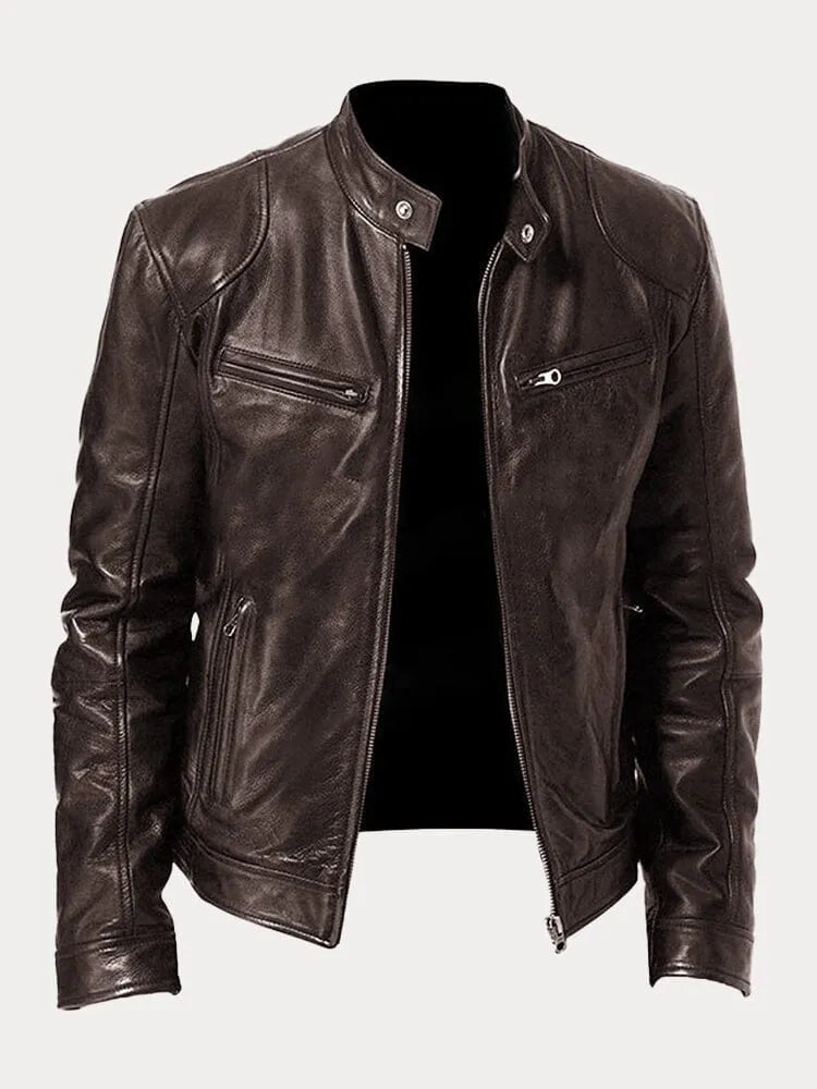 MONZA | Klassische Lederjacke für Herren