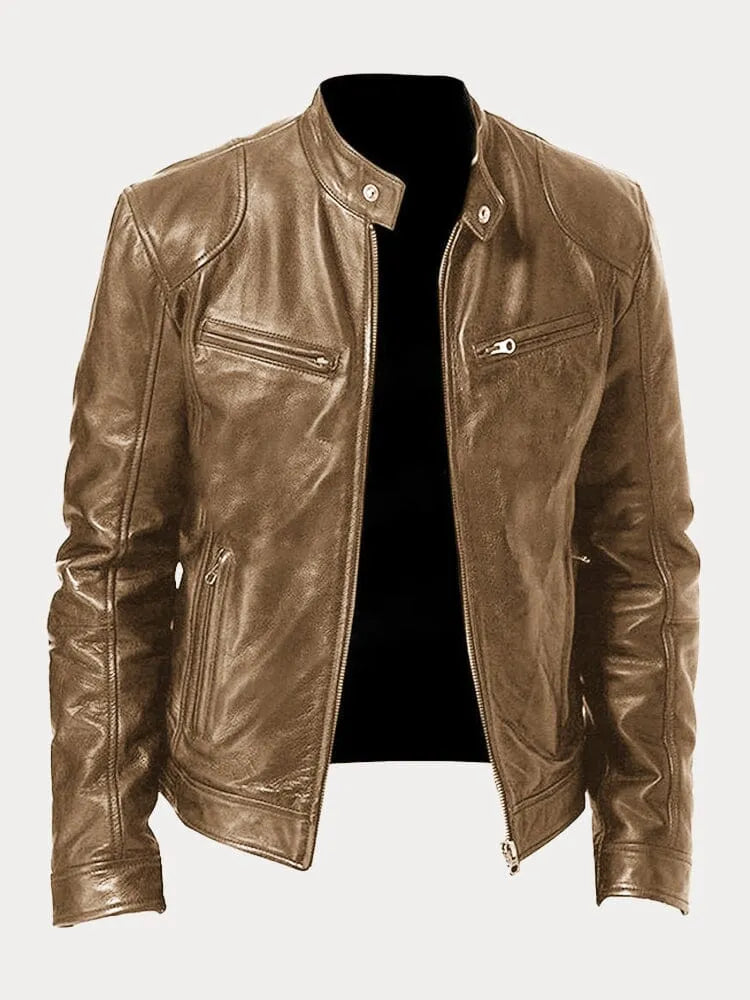 MONZA | Klassische Lederjacke für Herren