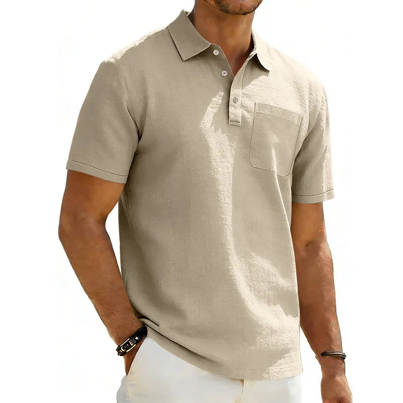 Johann | Elegantes Leinen-Poloshirt für Herren