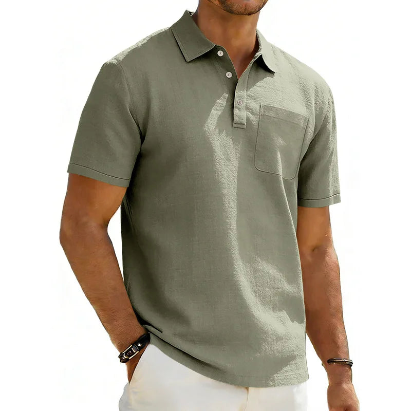 Johann | Elegantes Leinen-Poloshirt für Herren