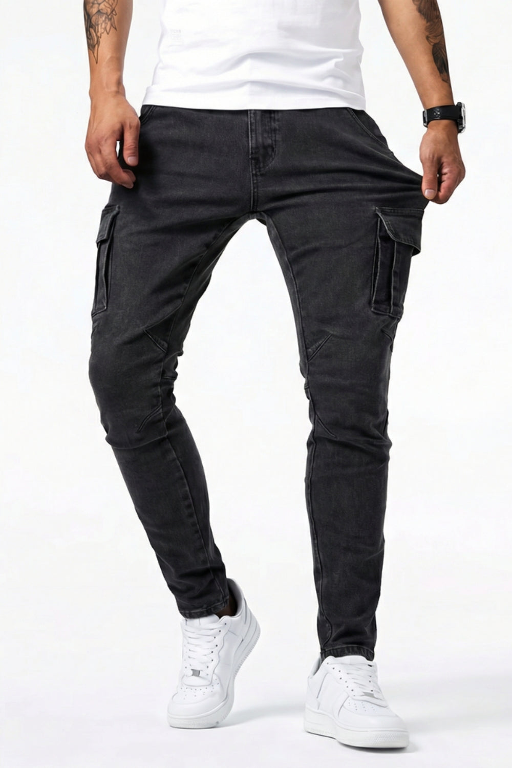 KORVYLAN | Stretch Cargo Jeans im Urban Utility Fit