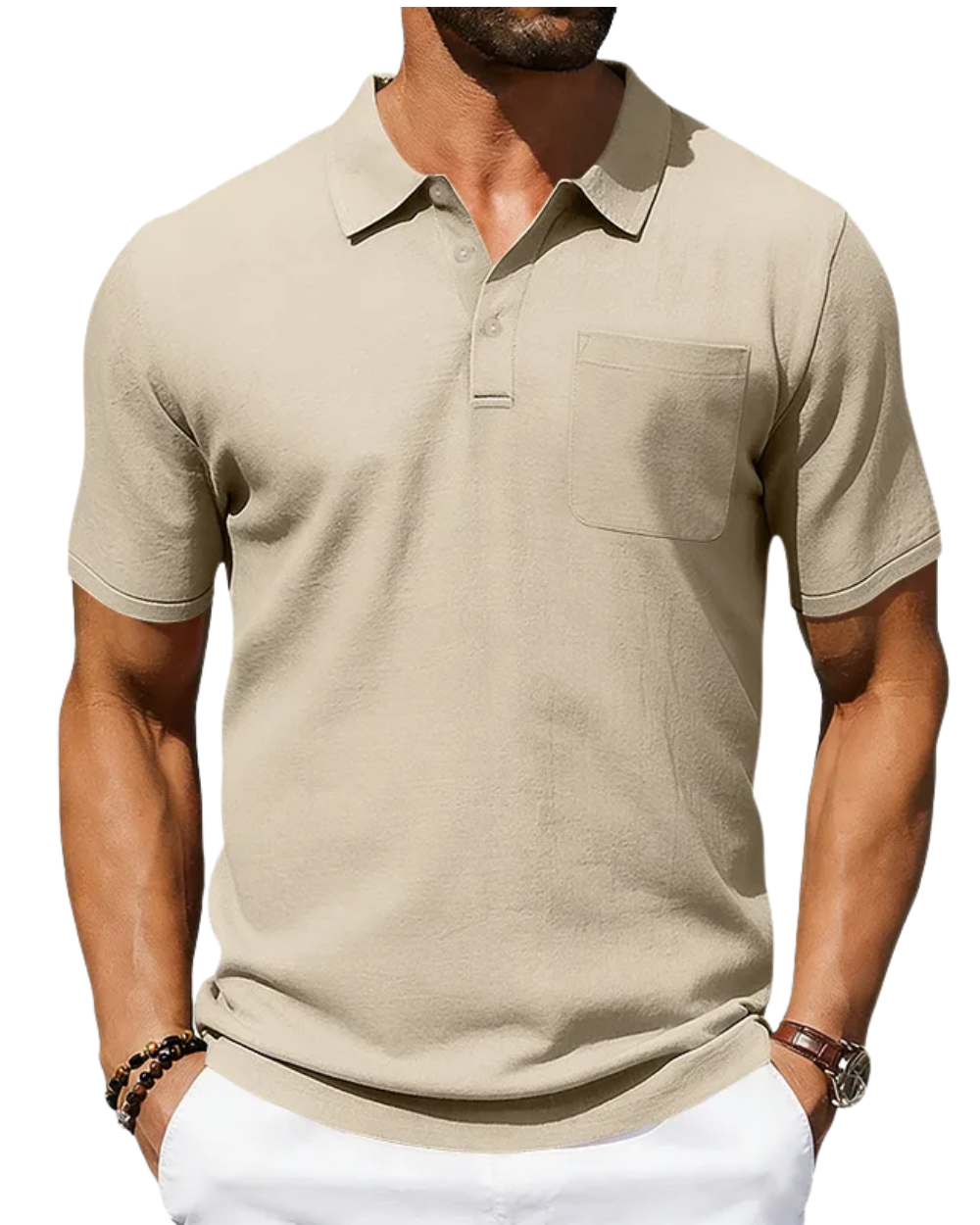 Johann | Elegantes Leinen-Poloshirt für Herren