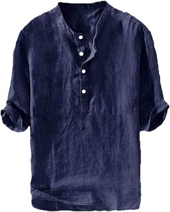 ÈZE | Henley-Shirt aus Baumwolle &amp; Leinen