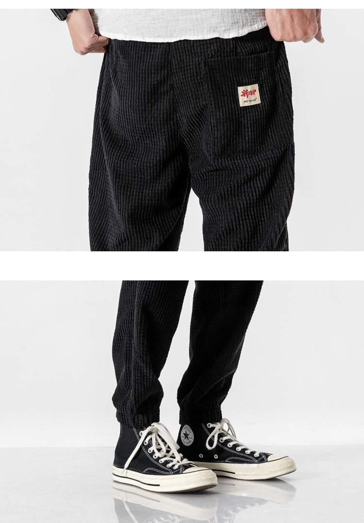 NATHAN | Cord Harem-Hose im japanischen Vintage-Stil