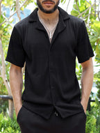 Bailey Ribbed Shirt - Black