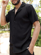 Bailey Ribbed Shirt - Black