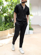 Bailey Ribbed Shirt - Black