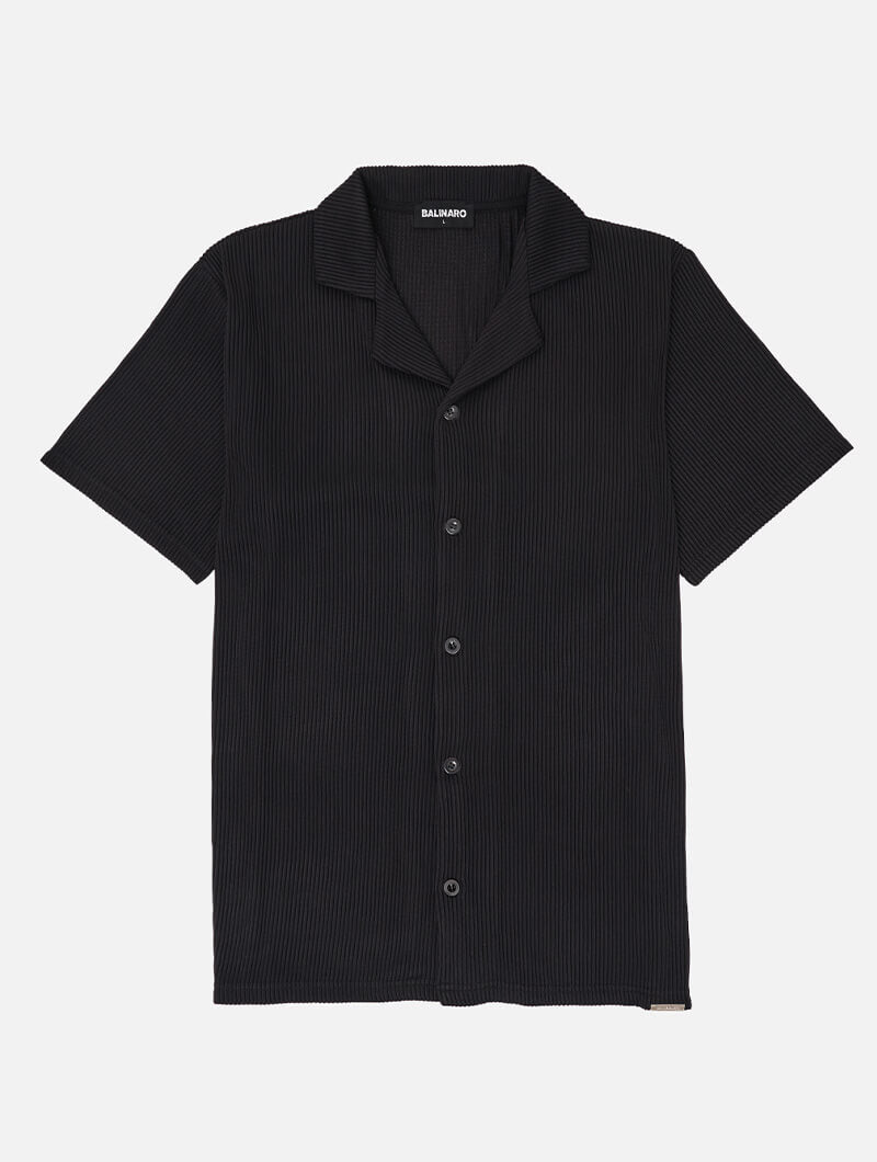 Bailey Ribbed Shirt - Black