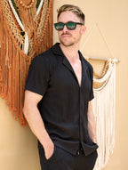 Bailey Ribbed Shirt - Black