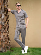 Bailey Ribbed Shirt - Grey