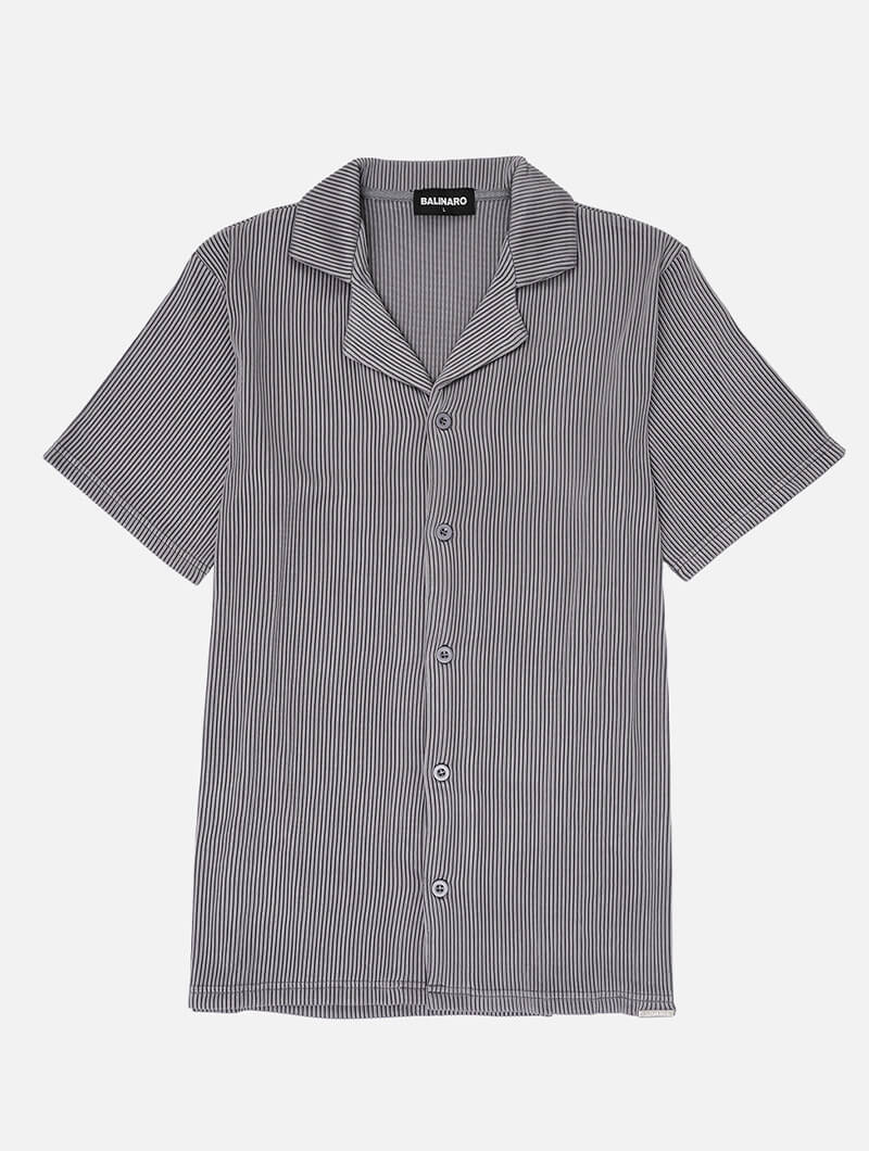 Bailey Ribbed Shirt - Grey