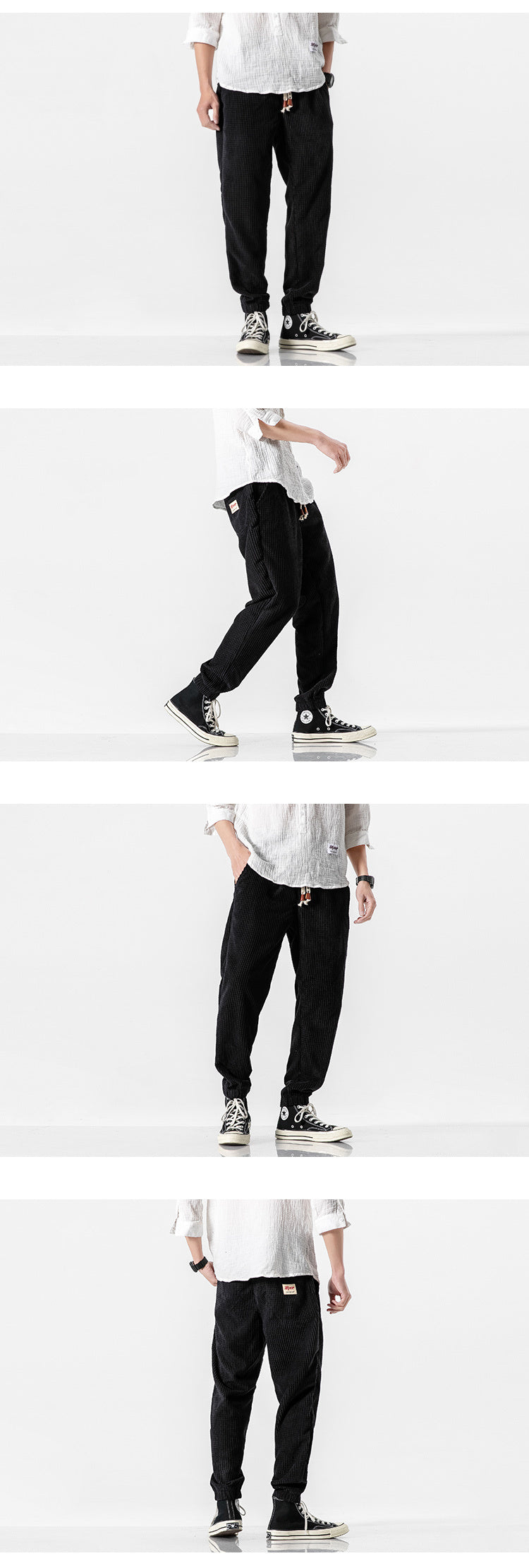 NATHAN | Cord Harem-Hose im japanischen Vintage-Stil