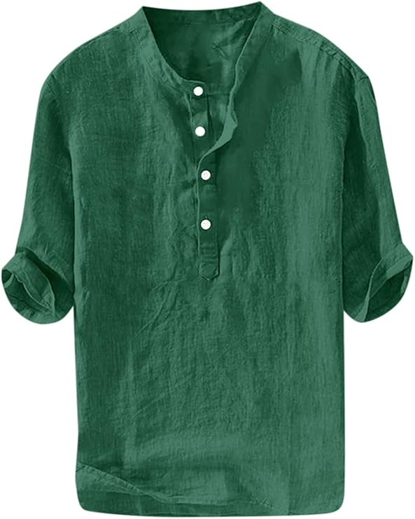 ÈZE | Henley-Shirt aus Baumwolle &amp; Leinen
