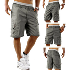 Men's Elasticated Waist Cargo Shorts – Multi-Pocket, Poly Cotton, Loose Fit for Casual Wear---Buy 3 Get Extra 30% Off & Free Shipping