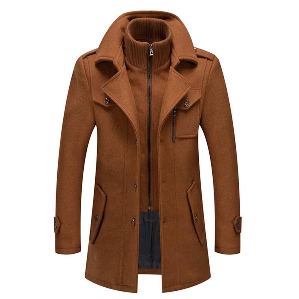 VALMONT | Wollmantel mit Thermo-Innenjacke