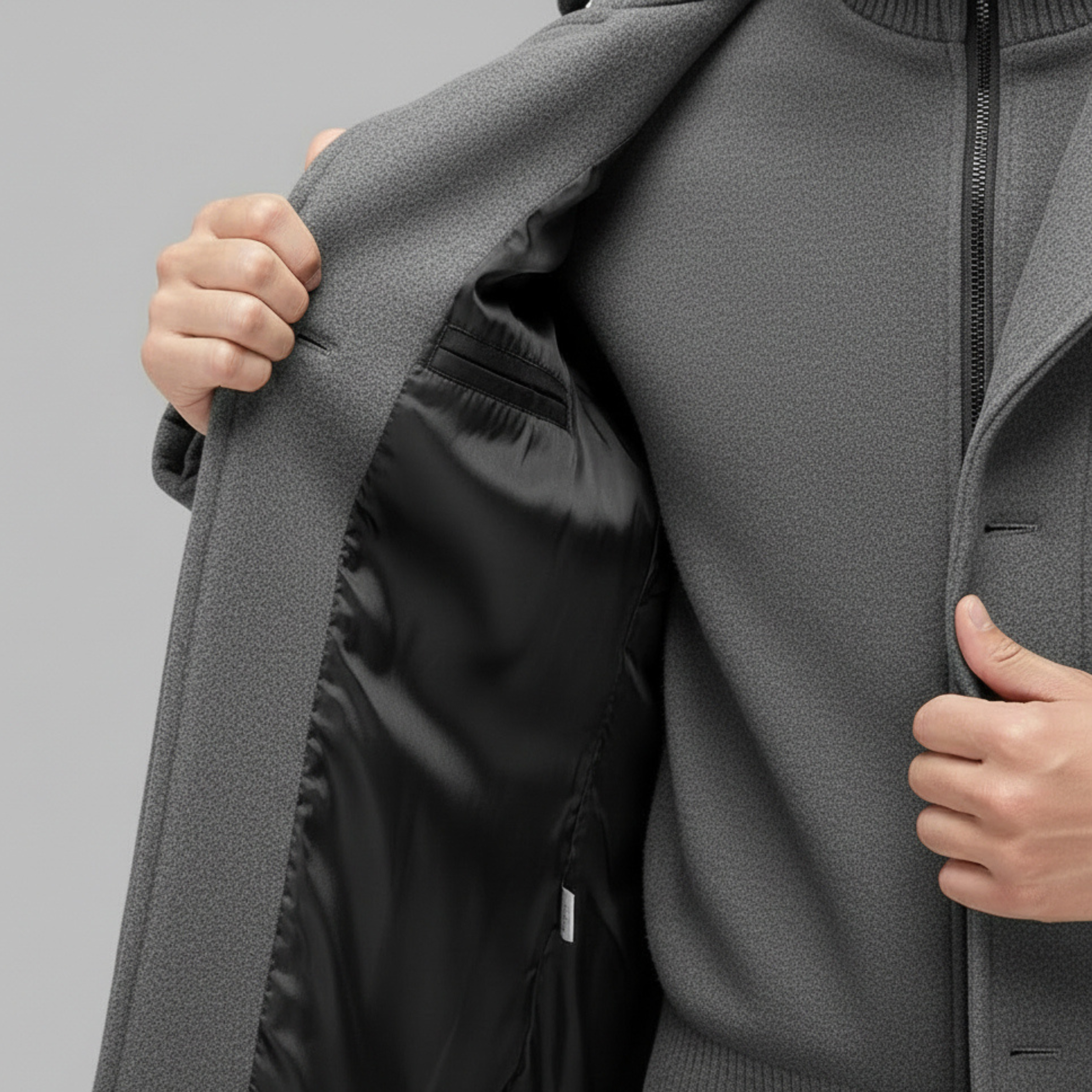 VALMONT | Wollmantel mit Thermo-Innenjacke