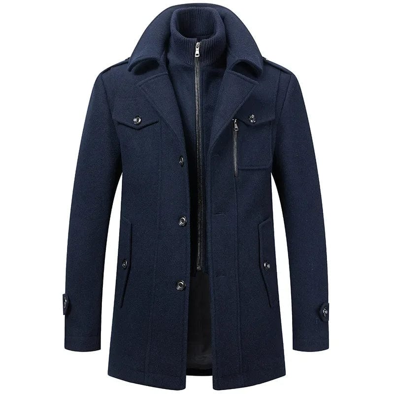 VALMONT | Wollmantel mit Thermo-Innenjacke