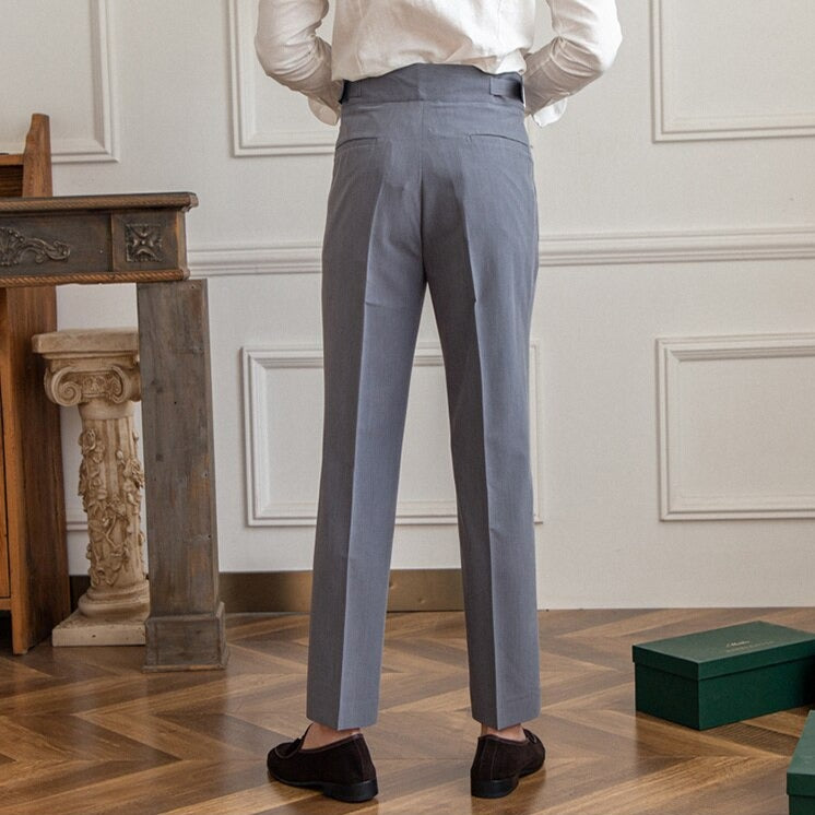 ELIAS | Klassische High-Waist Hose mit Schnallenverschluss